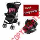 00000 Graco Stroller Car Seat Travel System Click Connect Baby Girl