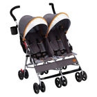 0031878043448 Children Side By Double Umbrella Stroller Compact Foldable