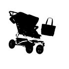 045625046514 Mountain Buggy Duet Double Stroller Black With Diaper