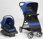 04902391000p Cosco Blue Travel Stroller With Sun Canopy Storage 884392608989