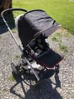 1035262x2 Mamas Papas And Baby Stroller Black Red Used Swivel Front