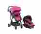 10ea1y-berry Urbini Baby Stroller Car Seat 3in1 Travel System Infant Carriage Buggy Bassinet Berry