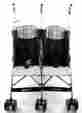 1202027 Dream On Me New In Box Gray Black Double Twin Stroller 832631005617