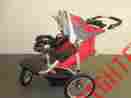 13sc213 Schwinn Turismo Pacific Cycle Used Tourismo Red Gray Jogger Double Seat Stroller Great Condition