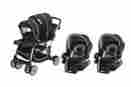 1934625 1893807 Graco Baby Stroller Travel System Double Twin With 2 Infant Car Seats Black