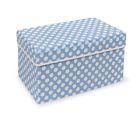 46605226025 22602 Badger Basket Double Folding Storage Seat Blue Polka
