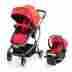 10ea1y-blku 3-in-1 Omni Urbini Travel System Red Single Seat Stroller