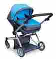 3256898 Doll Strollers Pro Deluxe Twin Pram Stroller Blue Grey 852664392232