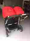 4093445 Donkey Tailored Fabric Bugaboo Red Double Seat Stroller