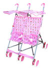 42025pink Amoroso Enterprise Usa Twin Umbrella Stroller Side By Wheel With