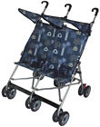 45635440753  42702blue Amoroso Enterprise Usa Twin Umbrella Stroller Side By