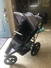 440933-jog 440933 Unbranded Jogging Stroller Black Trail Hiking Outdoor Jogger 0648038440933