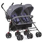 446-blu Dream On Me Volgo Twin Umbrella Stroller In 693892469125