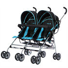 447-db Dream On Me Twin Stroller Dark Blue 617629819762
