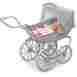55644 Badger Basket Toys London Doll Pram Adjustable Canopy For 18 Inch Executive Grey 046605555644