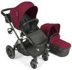 7527 Babyroues Letour Avant Stroller Black Frame Red Fabric 799078075279