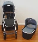 817609017267 Uppababy Pristine Vista Stroller Bassinet Gregory Blue