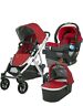 817609018998 Uppababy Vista Stroller Denny Leather Mesa Red