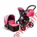 98423 Elle Baby Girls Travel System Pink Stroller Portable Bassinet Diaper Bag Sleeping 791756198423