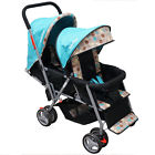 Ad003-blue Adelina Designer Double Stroller Blue