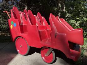 Angeles 445000639615 Bye Buggy 6 Seater Kids Daycare Preschool School Stroller Big Wheels