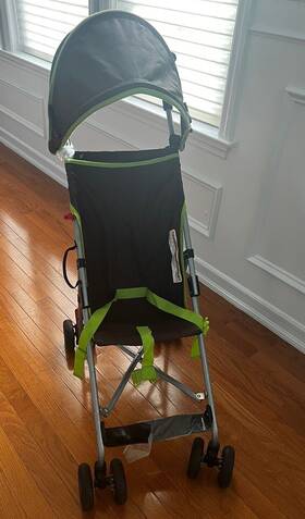 379674 Babies R Us 379674- Lightweight Stroller 3 Point Safety Harness With Sun Canopy Preowned