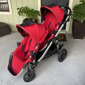 20083042011476 Baby Jogger City Select Double Stroller Red Twins Travel Vacation Local Pickup