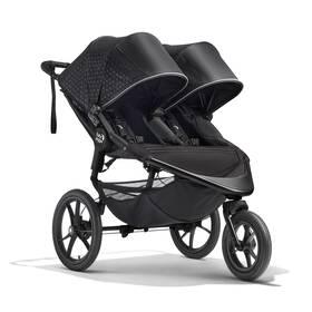 2193697 Baby Jogger Summit X3 Double Jogging Stroller Midnight Black Buggy For Two