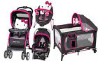Baby Trend Hello Kitty Newborn Shower Set Infant Stroller Travel System Pack And Play 788012327512