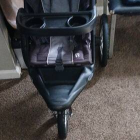Baby Trend Jg94d91b 3-wheel Folding Jogger Stroller With Safety Led Lights