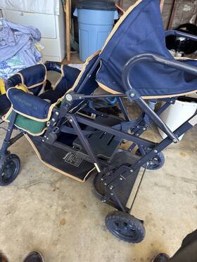 Baby Trend Ss27b51a-u-a Sit Nft Stand 5 In 1 Shopper Stroller With Canopy And Basket Stormy Open Box