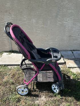 Baby Trend Ts53057a Passport Carriage Stroller. Black And Pink. Pre-owned Great Condition