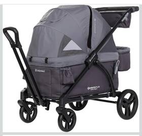 Baby Trend Wg03f38b Babytrend Navigator 2 In 1 Stroller Wagon Fold Down Compact Double Canopy Light