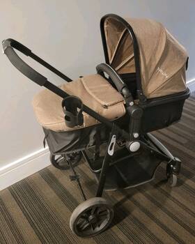 B36bka2988 Babyjoy Baby Joy Stroller 2 In 1 Kids Travel Infant Buggy Pushchair Black