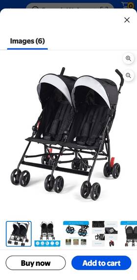 Babyjoy B81bka3052 Foldable Twin Baby Double Stroller Kids Ultralight Umbrella Pushchair