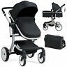 Bb5347bk Babyjoy Folding Aluminum Infant Bassinet Reversible Baby Stroller 3092720645200
