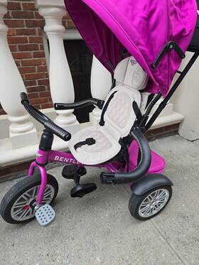 Bn1f Bentley Trike 6-in-1 Reversible Seat Convertible Tricycle Stroller - Fuchsia