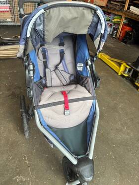 Bb286163 Bob Revolution Se Single Running Stroller Blue Gray