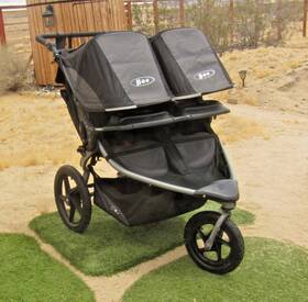 Bob U601856 Revolution Flex Duallie Double Jogging Stroller Graphite Black