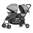 Br-c708s Besrey Double Baby Stroller Tandem Umbrella Twin Gray