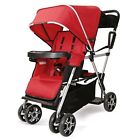 Br1oxred Double Stroller Convenience Urban Twin Carriage Collapsible Cynebaby Tandem