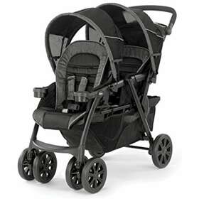 08079043020070 Chicco Cortina Together Double Stroller Minerale - Black/silver