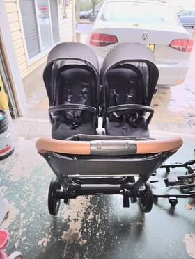Zl032-stl Contours Zl032stl Element Double Stroller - Stealth Black