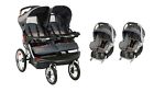 Cs31740 Baby Trend Double Stroller Two Infant Car Seats Travel System