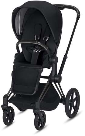 Cybex 058511701332 New Priam 3 Platinum Frame Seat Baby Stroller Matte Black