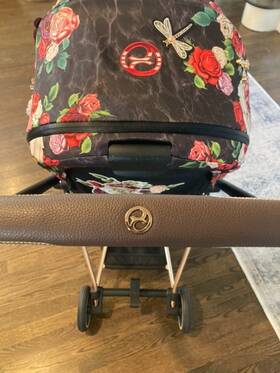 Cybex 063846217694 Platinum Mios Stroller In Rose Gold - Spring Blossom Pattern Ln Gorgeous