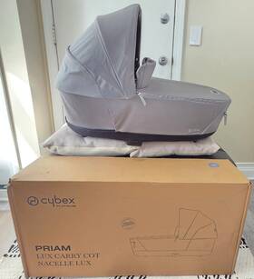 Cybex 521003985 In Box Priam 4 / Epriam 2 Lux Carry Cot Conscious Pearl Grey With Rain Cover