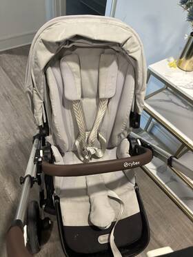 522002367 Cybex Gazelle S Single Stroller - Silver Frame / Lava Grey