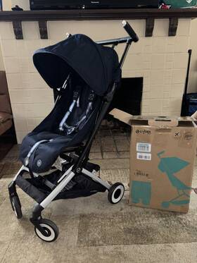 524000233 Cybex Libelle 2 Travel Pockit Baby Stroller Lightweight Blue Used