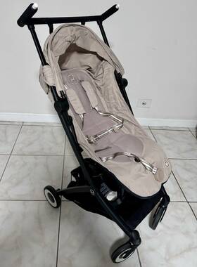 524000269 Cybex Libelle Lightweight Beige Baby Stroller With Ultra Compact Carry On Open Box